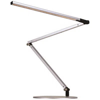 Koncept Gen 3 Z-bar Silver Finish Warm Led Modern Desk Lamp With Touch Dimmer