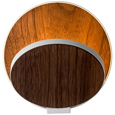 Koncept Gravy 5" High White And Walnut Hardwire Modern Led Wall Sconce
