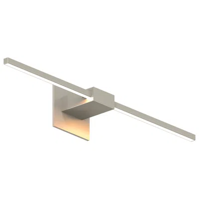 Koncept Z-bar 24" Wide Brushed Nickel Center-mount Led Modern Wall Sconce