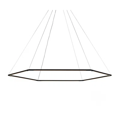 Koncept Z-bar Medium Honeycomb Pendant In Matte Black (soft Warm)