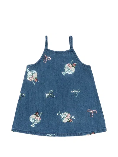 Konges Sløjd A-line Embellished Dress In Blue