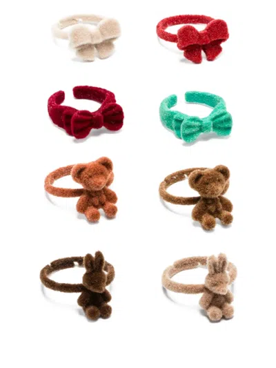 Konges Sløjd Kids' Animal-bow Hair Rings In Multi