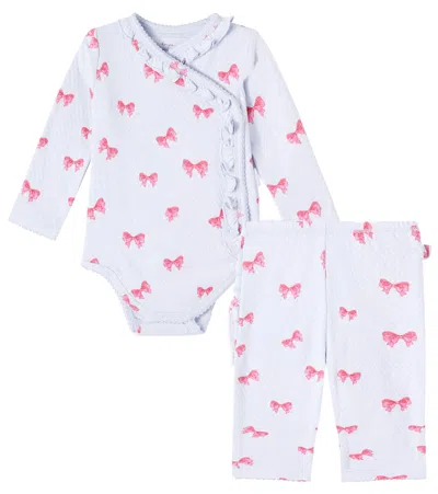 Konges Sløjd Baby Cotton Bodysuit And Pants Set In Blue