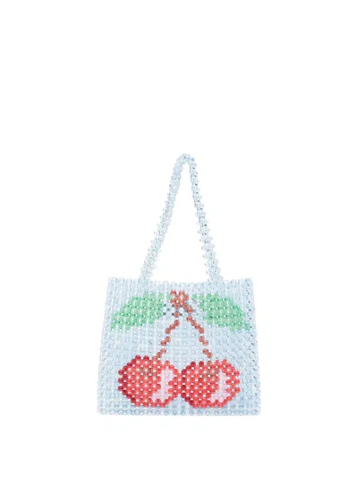 Konges Sløjd Beaded Graphic Bag In White