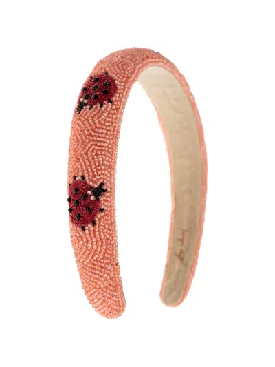 Konges Sløjd Kids' Beaded Ladybug Hairband In Pink