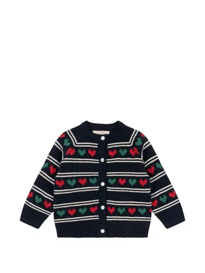 Konges Sløjd Kids' Belou Striped Cardigan In Blue