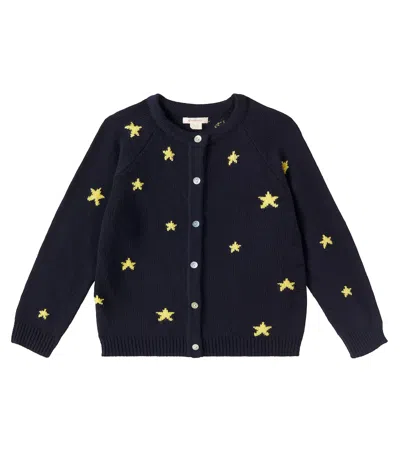 Konges Sløjd Kids' Belou Wool-blend Cardigan In Blue