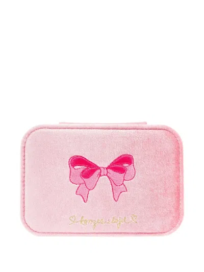 Konges Sløjd Kids' Bow-embellished Jewellery Box In Pink