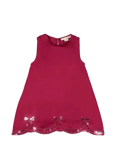 Konges Sløjd Kids' Bow Sequin Dress In Burgundy