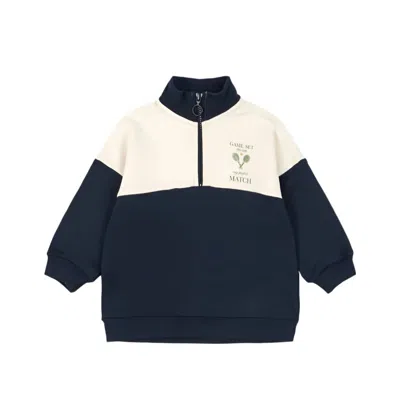 Konges Sløjd Kids' Boy's Perfect Match Sweatshirt Top In Blue In Black