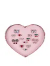 Konges Sløjd Butterfly Heart Ring Set In Pink