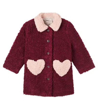Konges Sløjd Kids' Konges Slojd Buttoned Jacket In Burgundy