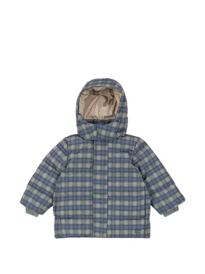 Konges Sløjd Kids' Check Hooded Jacket In Blue