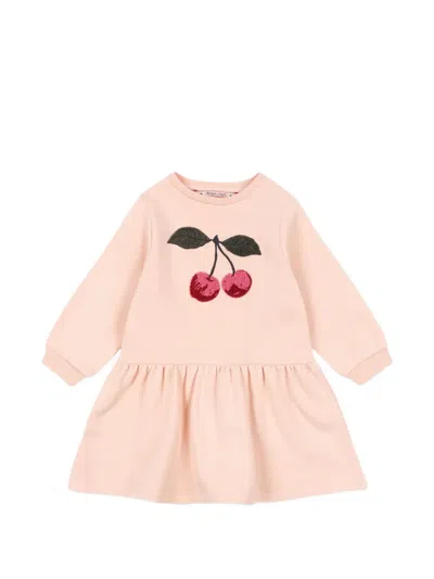 Konges Sløjd Kids' Cherry-appliqué Dress In Pink