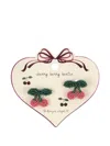 Konges Sløjd Cherry Beaded Hair Clips (set Of Two) In Neutral