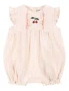 Konges Sløjd Cherry-embroidered Ruffled Shorties In Pink