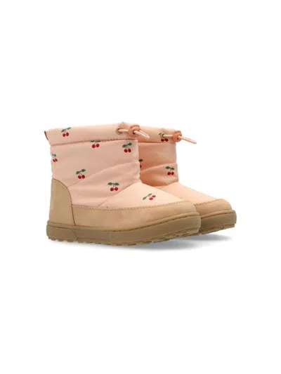 Konges Sløjd Kids' Cherry-print Boots In Pink