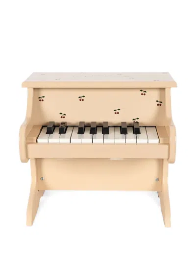 Konges Sløjd Kids' Cherry-print Piano Toy In Neutral