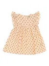 Konges Sløjd Cherry-print Ruffled Dress In Neutral