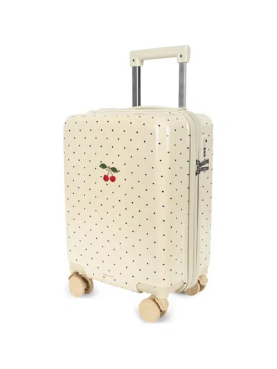 Konges Sløjd Cherry-print Suitcase In Neutral