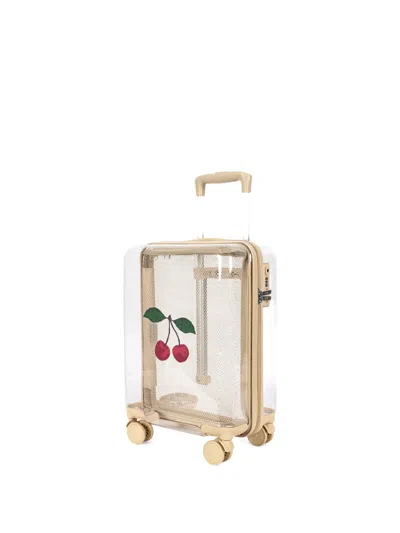 Konges Sløjd Cherry-print Suitcase In Neutral