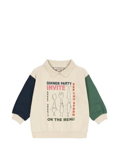 Konges Sløjd Babies' Colour-block Polo Shirt In Neutral
