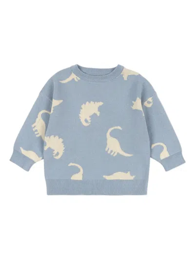 Konges Sløjd Babies' Dinosaur-pattern Top In Blue