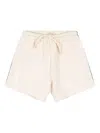 Konges Sløjd Drawstring Cotton Shorts In Neutral