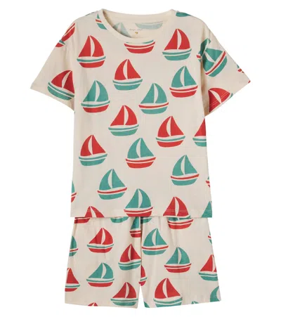 Konges Sløjd Kids' Famo Cotton T-shirt And Shorts Set In Multi