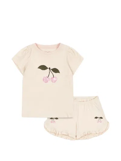 Konges Sløjd Kids' Famo Frill Shorts Set In Neutral