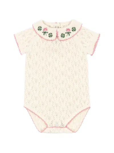 Konges Sløjd Floral Embroidery Babywear In White