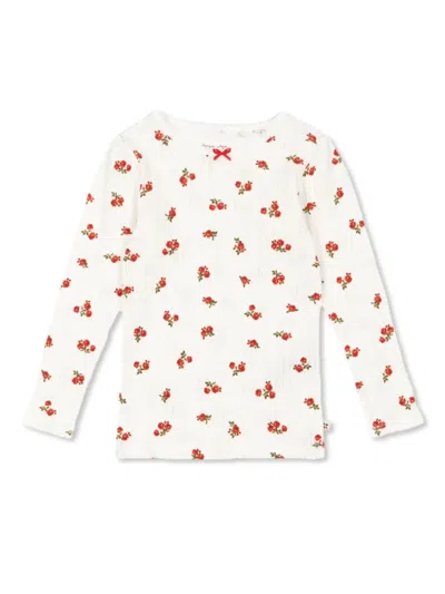 Konges Sløjd Kids' Floral Pattern Top In White