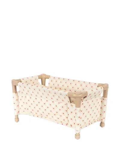 Konges Sløjd Floral-print Doll Bed In Neutral