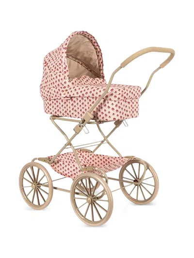 Konges Sløjd Kids' Floral Print Toy Pram In Multi