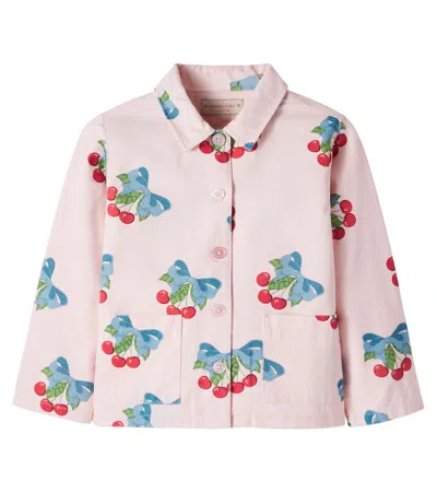Konges Sløjd Kids' Frankie Printed Cotton Twill Jacket In Pink