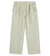 Konges Sløjd Frankie Striped Cotton Pants In Green