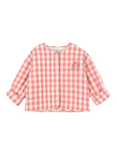 Konges Sløjd Babies' Gingham-print Jacket In Pink
