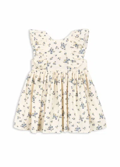 Konges Sløjd Kids' Girl's Cianna Tramonto Dress In Cream/blue In Neutral