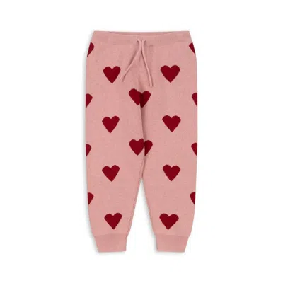 Konges Sløjd Kids' Girl's Mellow Rose Knit Pants In Pink