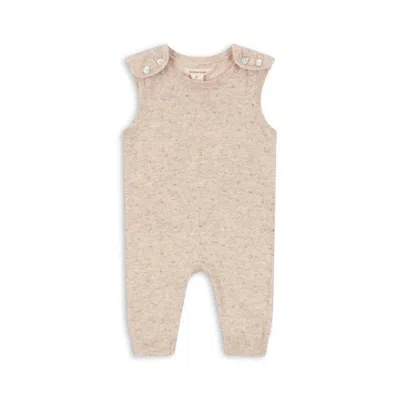 Konges Sløjd Kids' Girls' Mino Knit Spencer Jumpsuit In Cream And White In Multi