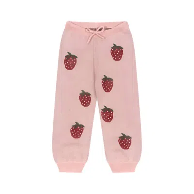 Konges Sløjd Kids' Girls' Strawberry Knit Pants In Pink