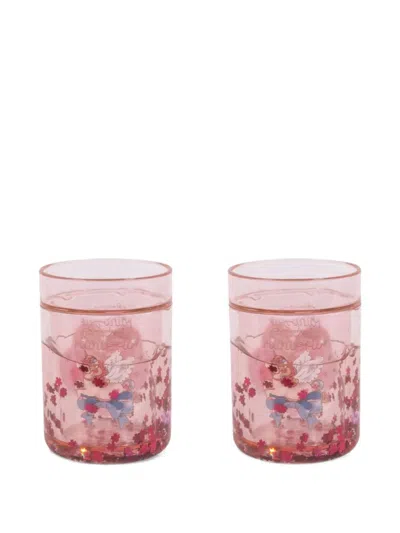 Konges Sløjd Glitter Cups (set Of Two) In Pink