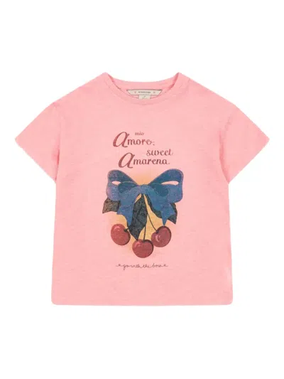 Konges Sløjd Babies' Graphic-print T-shirt In 粉色