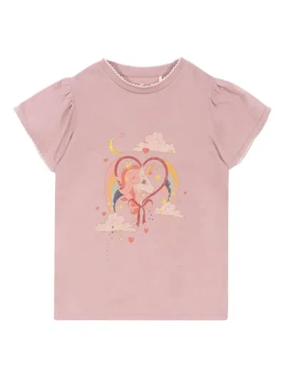 Konges Sløjd Babies' Graphic-print T-shirt In 粉色