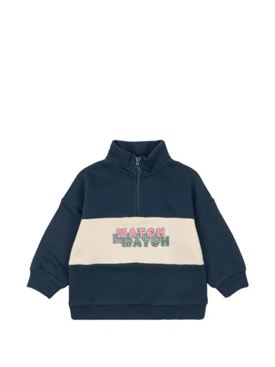 Konges Sløjd Kids' Half-zip Sweatshirt In Blue