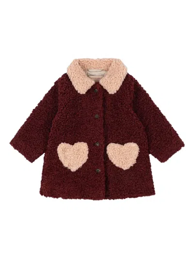 Konges Sløjd Heart Appliqué Coat In Red