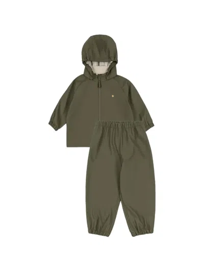 Konges Sløjd Hooded Lemon-detail Trousers Set