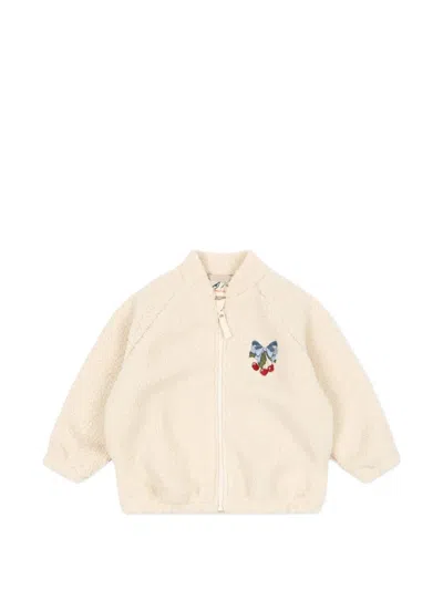 Konges Sløjd Jazz Fleece Bomber Jacket In Neutral