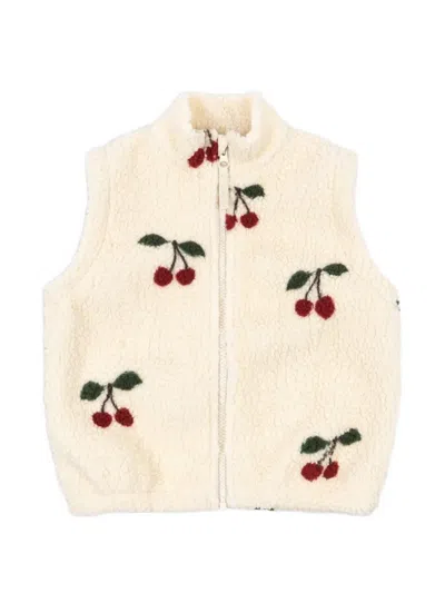 Konges Sløjd Kids' Jody Cherry-print Vest In Neutral