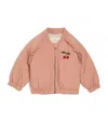 KONGES SLØJD JUNO CHERRY-EMBROIDERED BOMBER JACKET (9 MONTHS-4 YEARS)